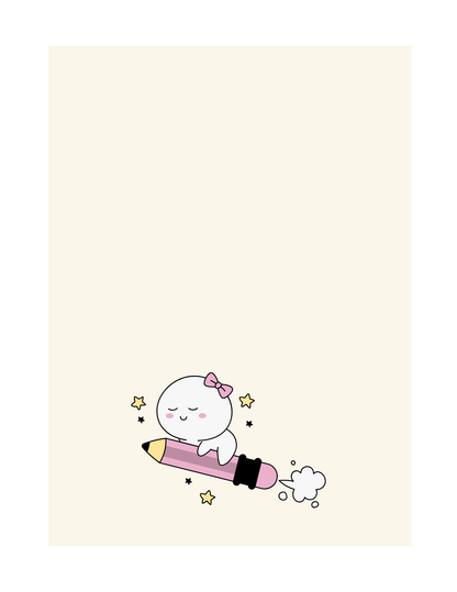 Little Learner Mochi – Printable Notepad | US Letter PDF