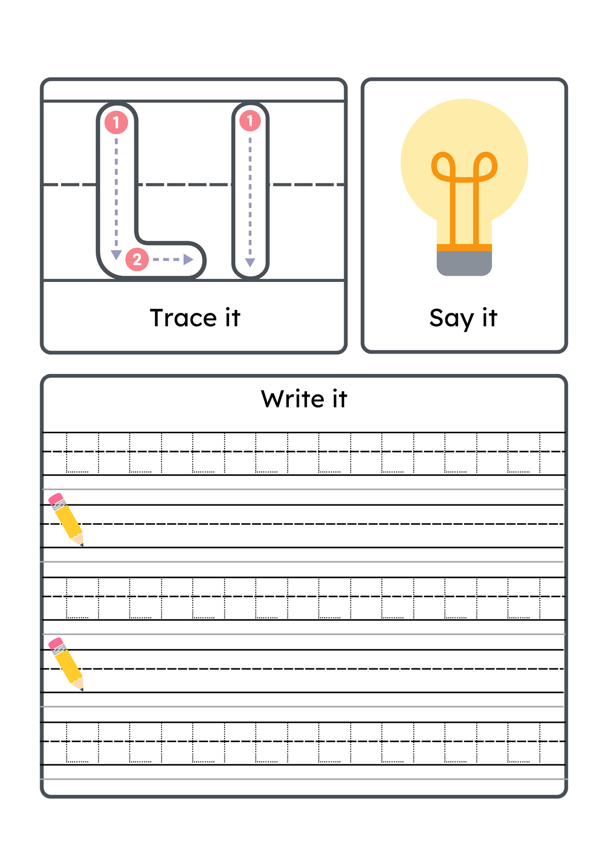 Alphabet Handwriting & Tracing Worksheets | A–Z Letter Practice Set for Toddlers & Preschoolers
