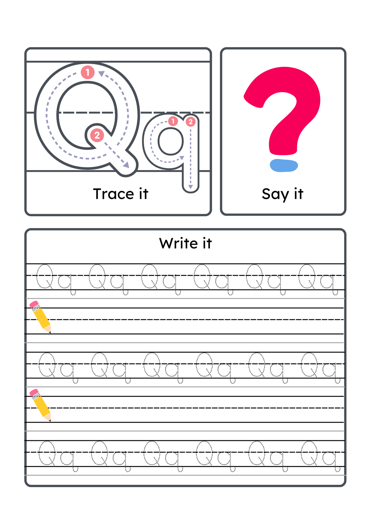 Alphabet Handwriting & Tracing Worksheets | A–Z Letter Practice Set for Toddlers & Preschoolers