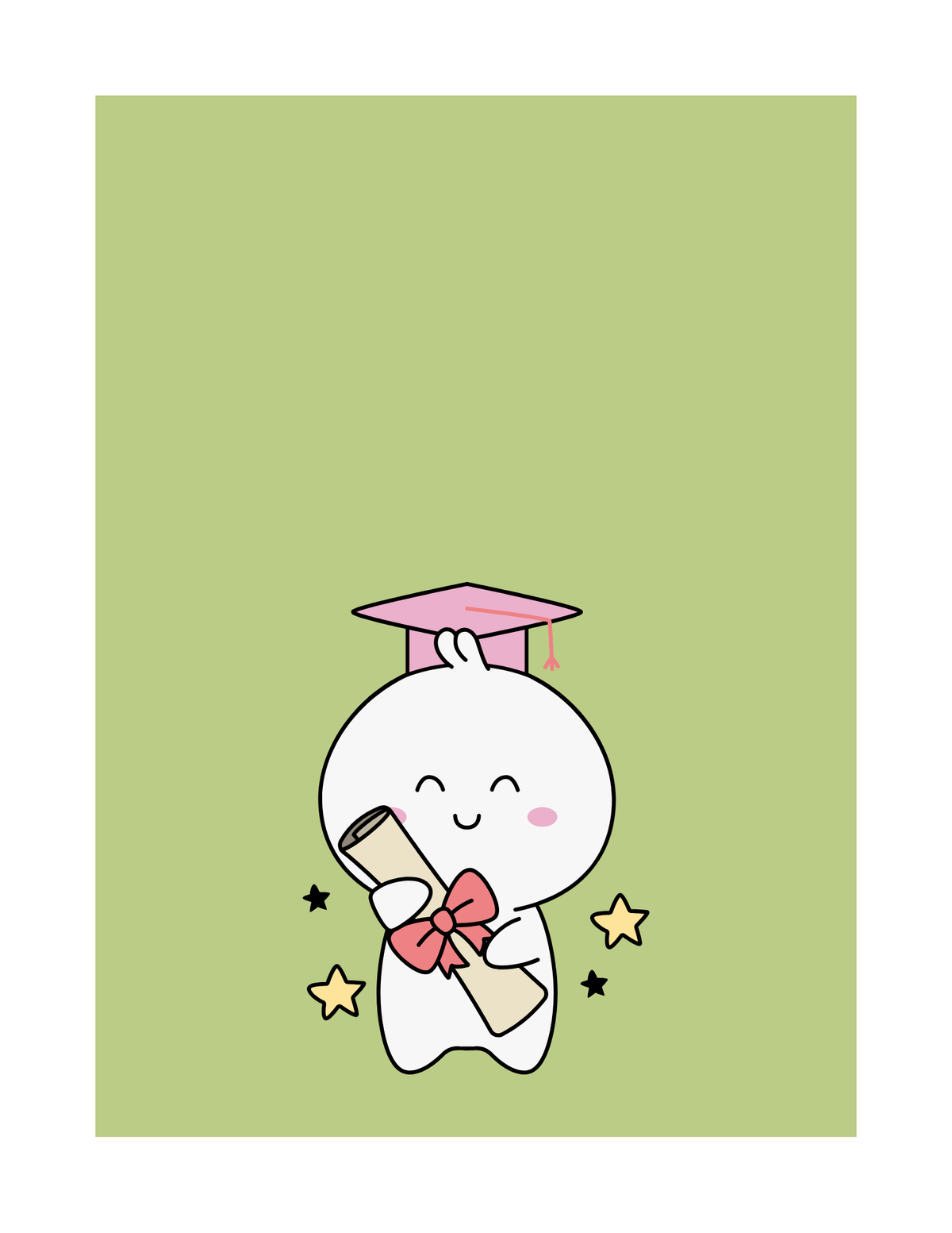 Little Learner Mochi – Printable Notepad | US Letter PDF