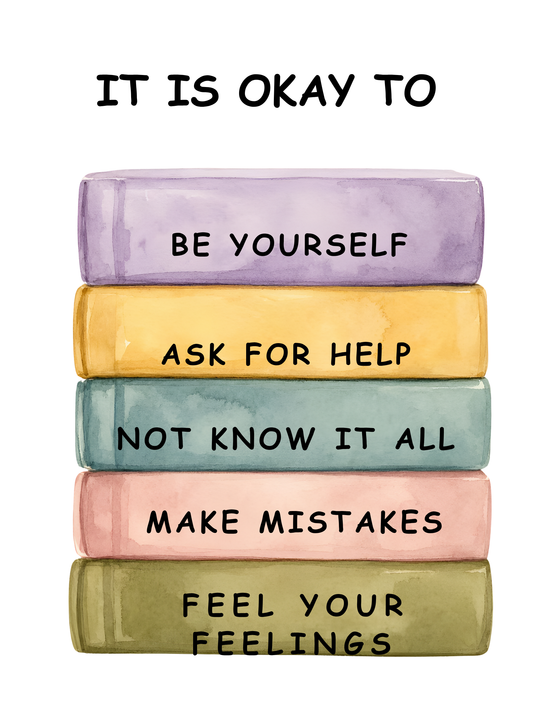 It Is Okay To Growth Mindset Affirmations Toddler Wall Art Printable