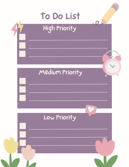 Aesthetic To Do List & Notepad Digital Bundle