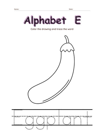 Alphabet tracing & coloring  Worksheets-27 Page Printable Pack