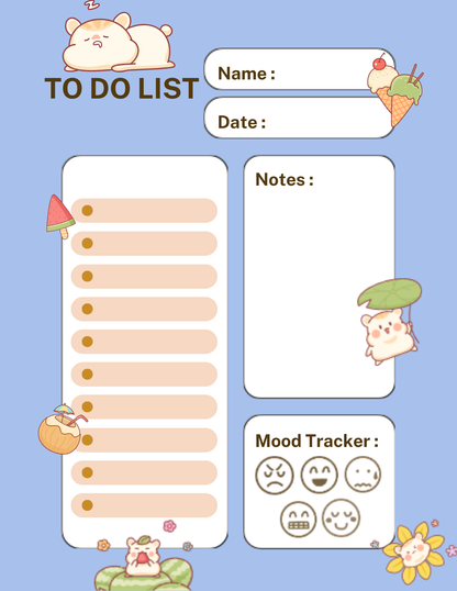 Aesthetic To Do List & Notepad Digital Bundle