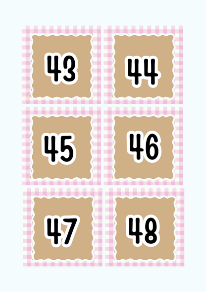 Numbers 1-100 Flashcards & Counting Cards | Printable Pre-K Math Montessori Learning PDF