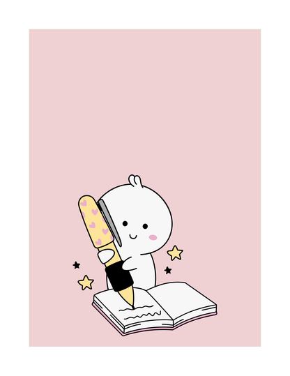 Little Learner Mochi – Printable Notepad | US Letter PDF