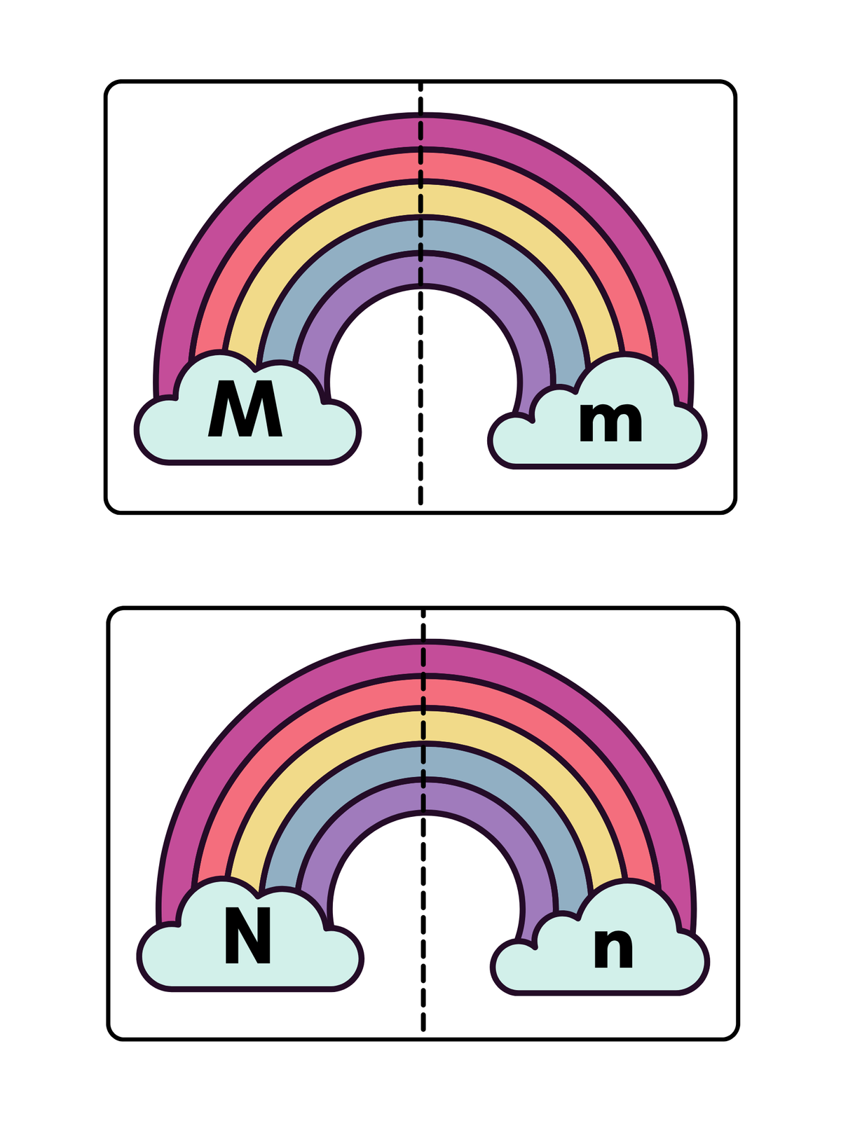 Rainbow Uppercase & Lowercase Letter Match | Cut and Paste Alphabet Activity for Preschool and Kindergarten