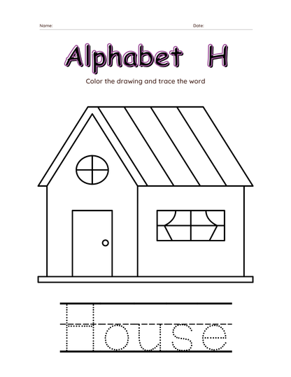 Alphabet tracing & coloring  Worksheets-27 Page Printable Pack