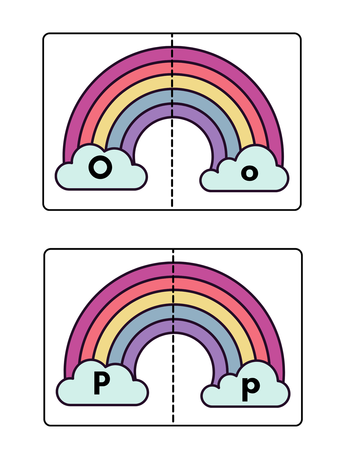 Rainbow Uppercase & Lowercase Letter Match | Cut and Paste Alphabet Activity for Preschool and Kindergarten