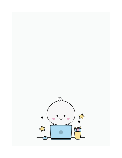 Little Learner Mochi – Printable Notepad | US Letter PDF