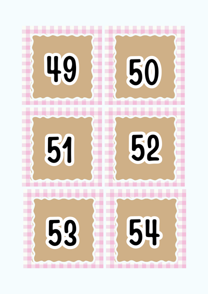 Numbers 1-100 Flashcards & Counting Cards | Printable Pre-K Math Montessori Learning PDF