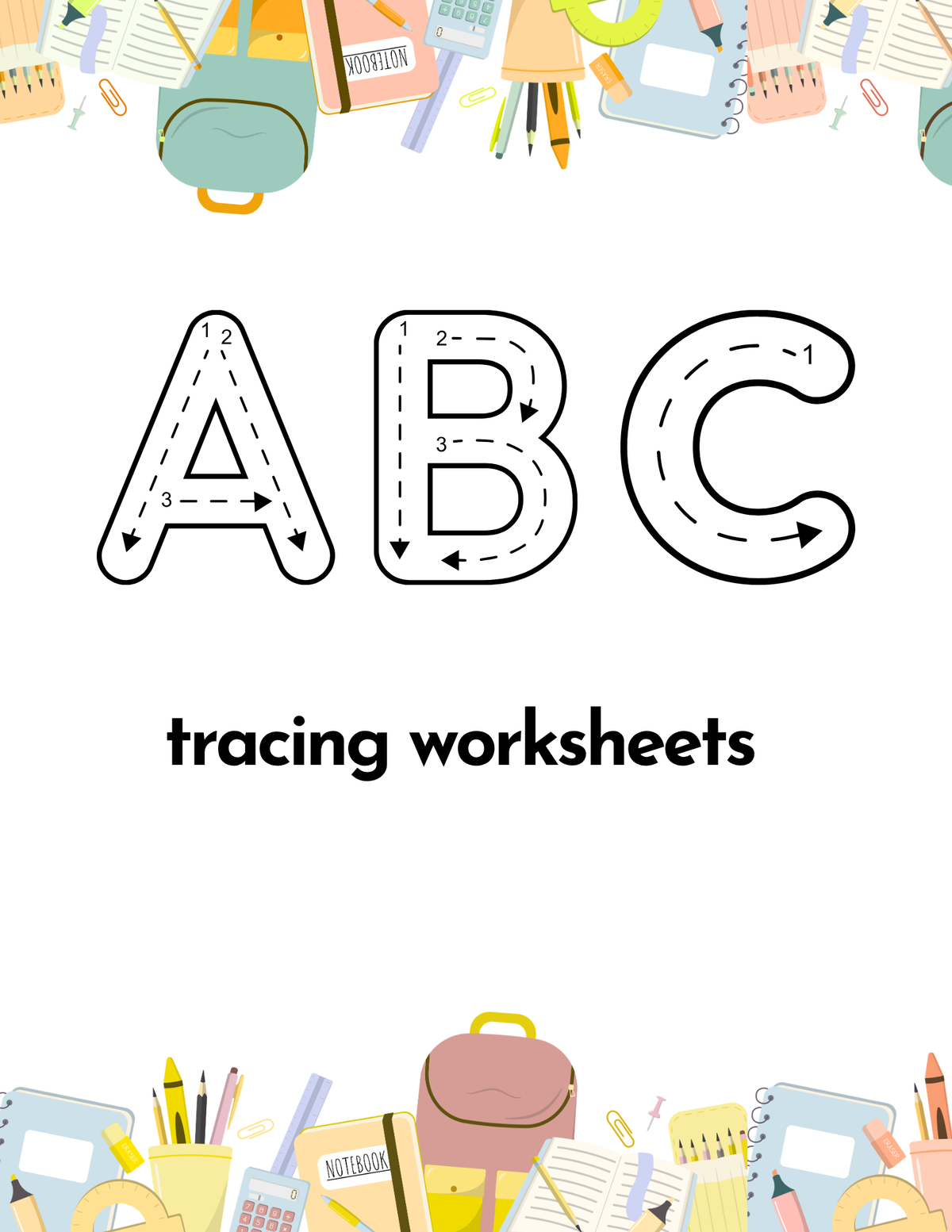Alphabet tracing & coloring  Worksheets-27 Page Printable Pack