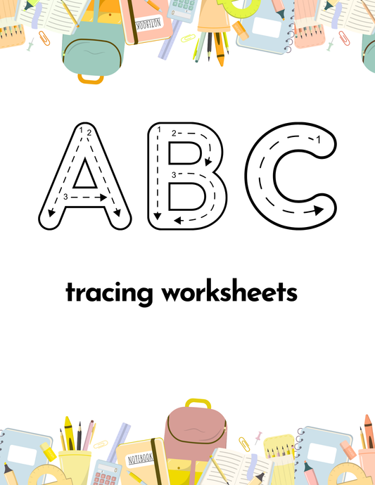 Alphabet tracing & coloring  Worksheets-27 Page Printable Pack